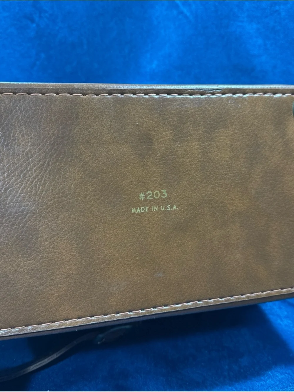 Vintage Hard Shell FOCAL Brown Leather Large Camera Case #203 Adjustable Strap